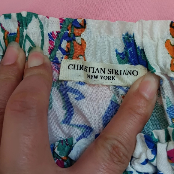 crop top blouse, Christian Siriano, size S,M, 100% rayon, bare shoulders. - Picture 7 of 12